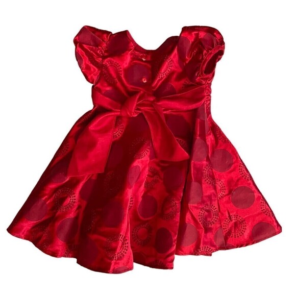 RARE Editions Red Holiday Dress Size 18 Months - Picture 3 of 5